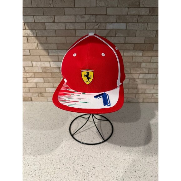 Kimi Raikkonen #7 Scuderia Ferrari F1 Formula 1 Racing Red Snapback Hat Cap Puma - Picture 1 of 5
